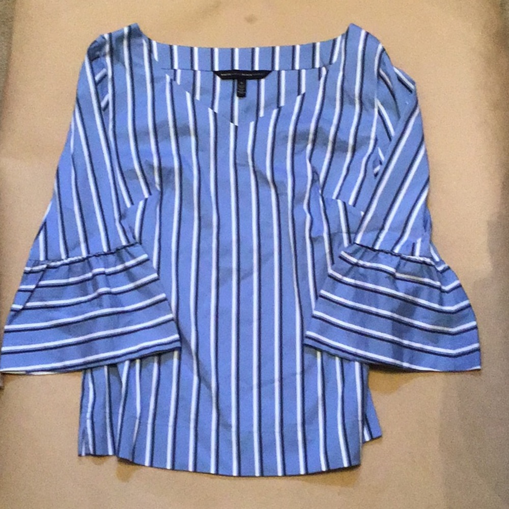 White House Black Market Blouse w/Bell Sleeves